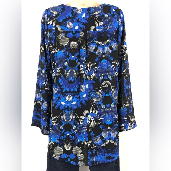Express Black Floral Tunic Top - Picture 14 of 16